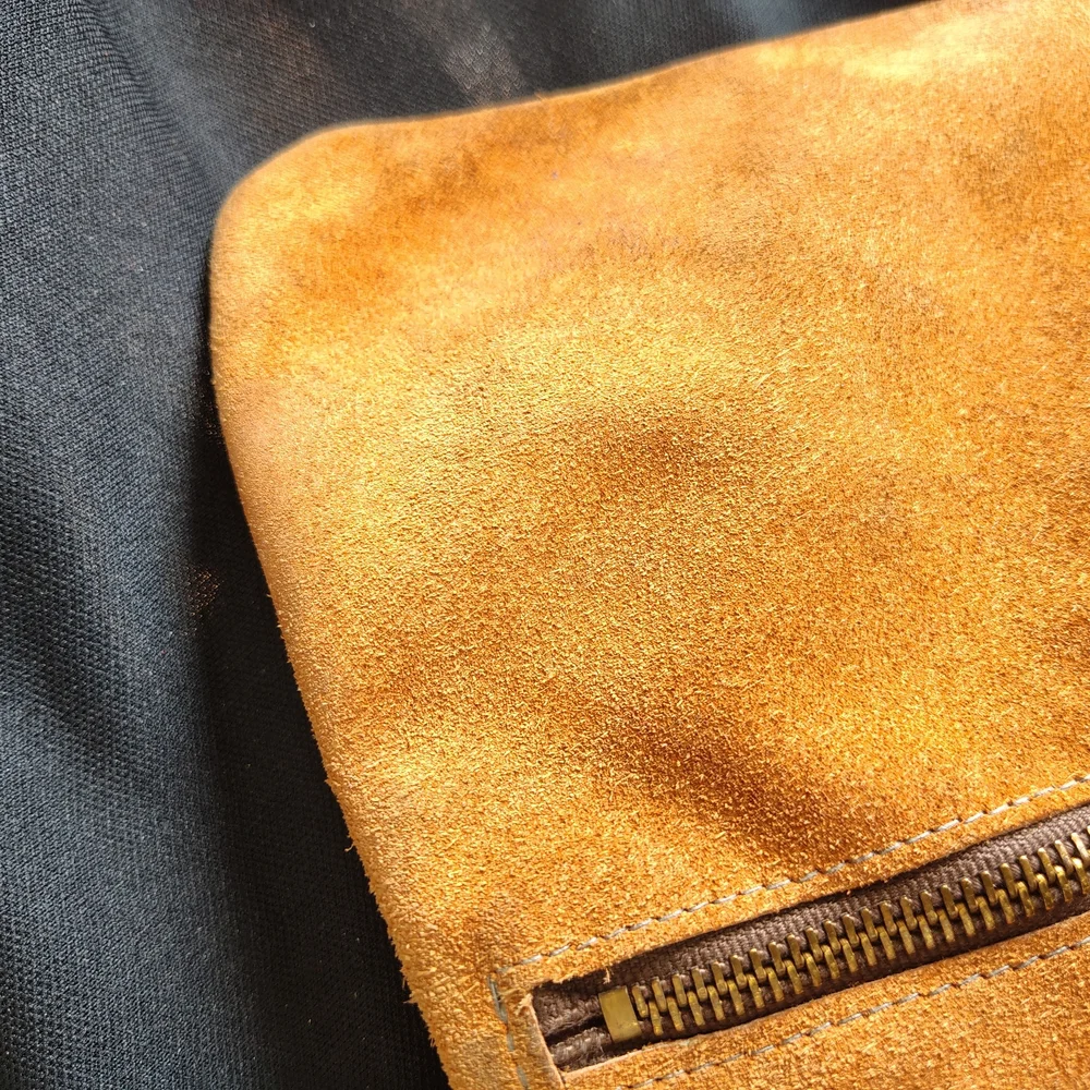 Elegant Tan Suede Men's Clutch